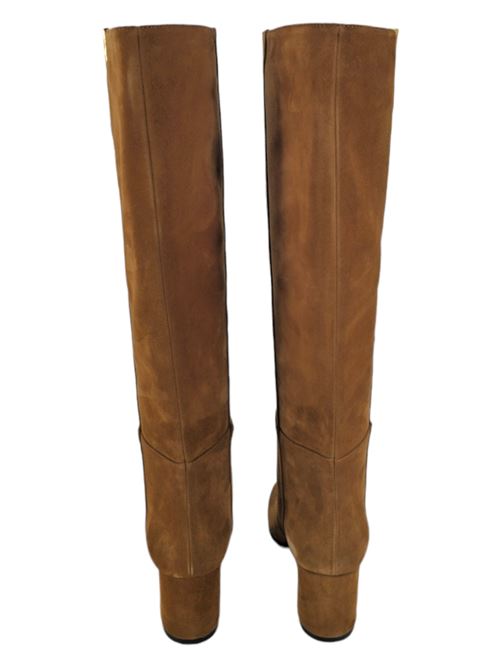 women's boot in brown suede Via Roma 15 | 3987CUOIO